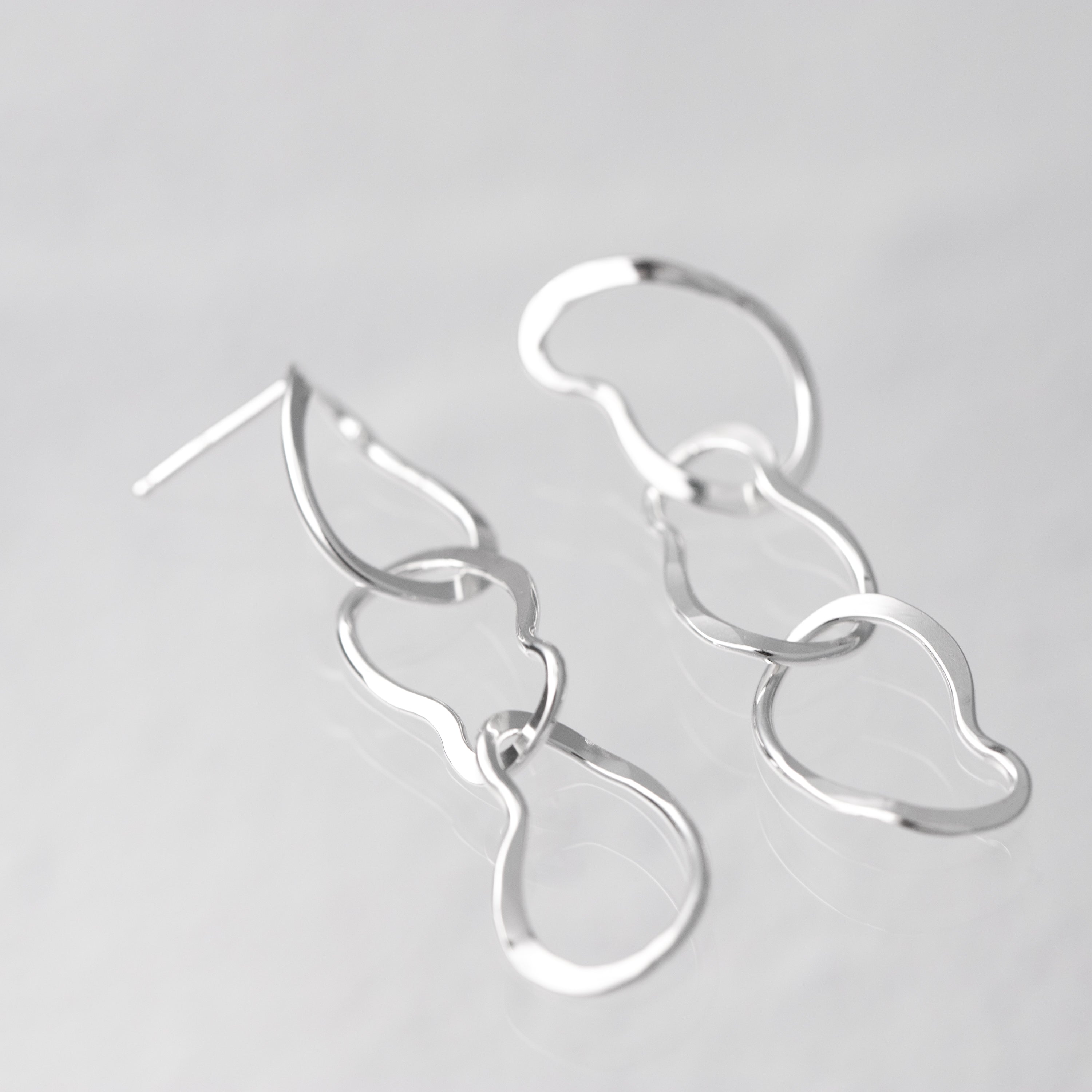 Sculptural Chain Drop Earrings