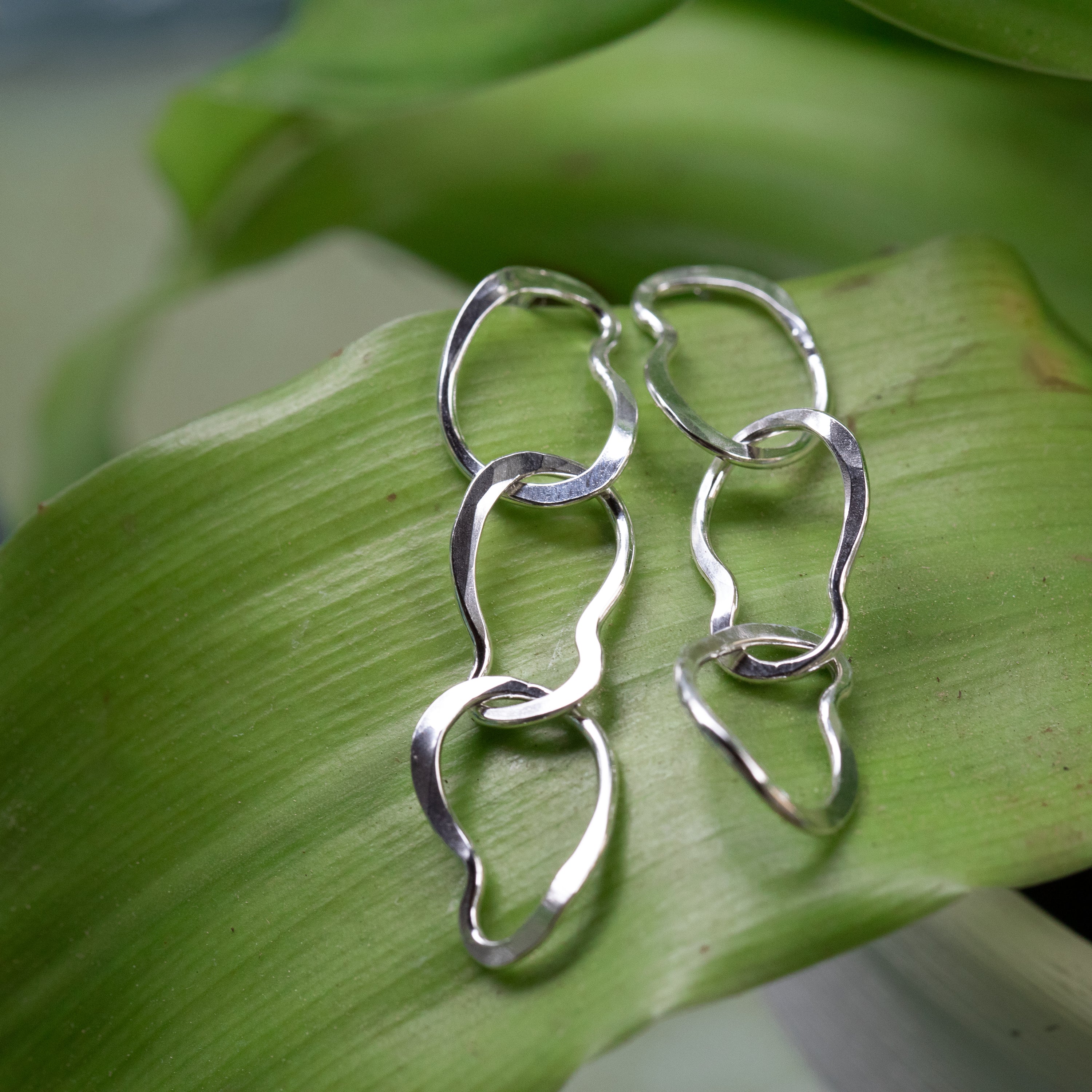 Argentium Sterling Silver And Amber Earrings, Urban, Rustic, Blade Shape selling With Hammered Texture