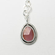 Pink Corundum Pendant Necklace