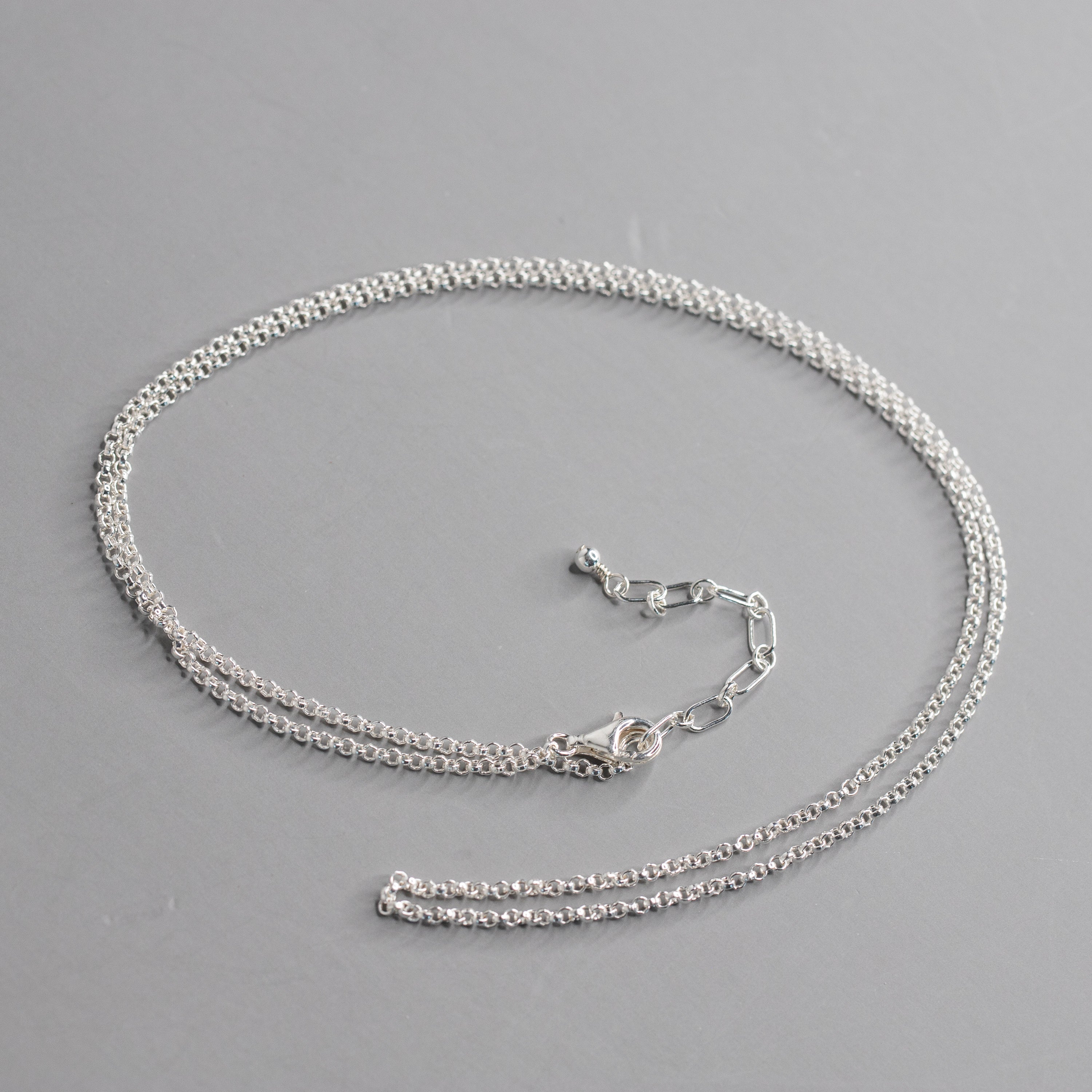 2mm Sterling Silver Cable Chain with Extender