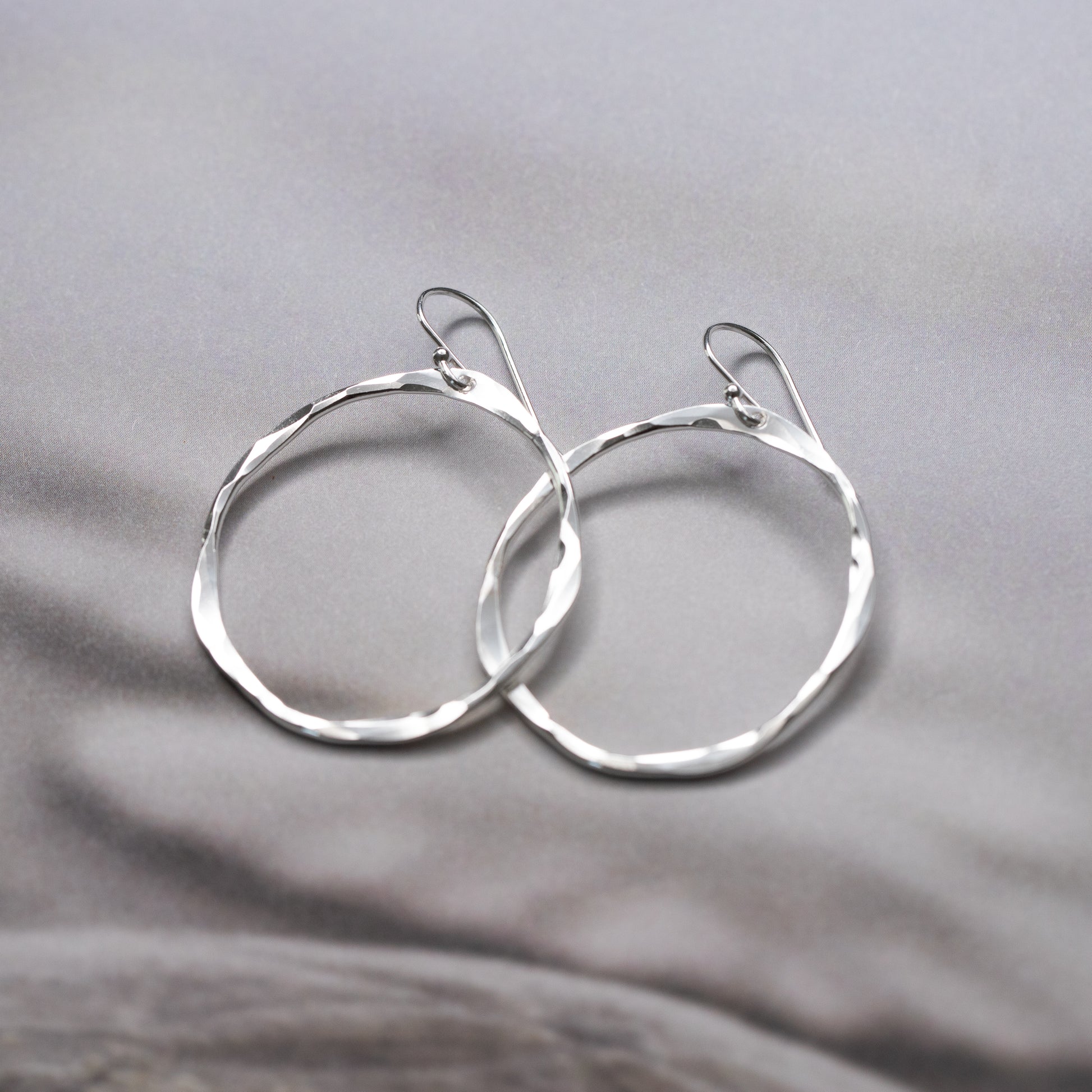 Cool silver jewelry for her that is handmade and nickel free.  925 sterling silver statement earrings, made in USA