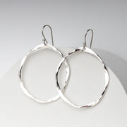 Big Hammered Circle Dangles