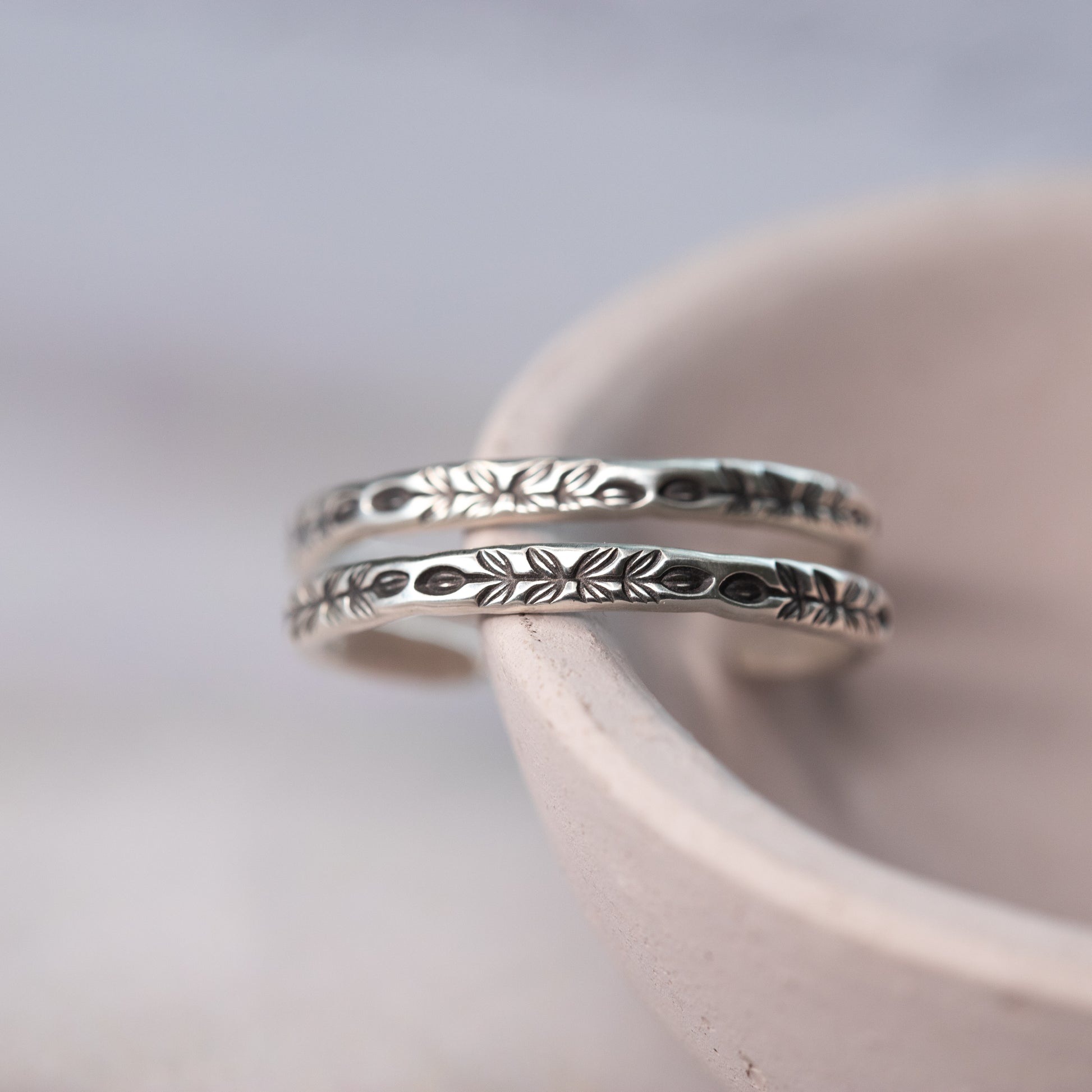 handmade sterling silver jewelry, these stamped hoop earrings are nickel free and perfect for everyday!