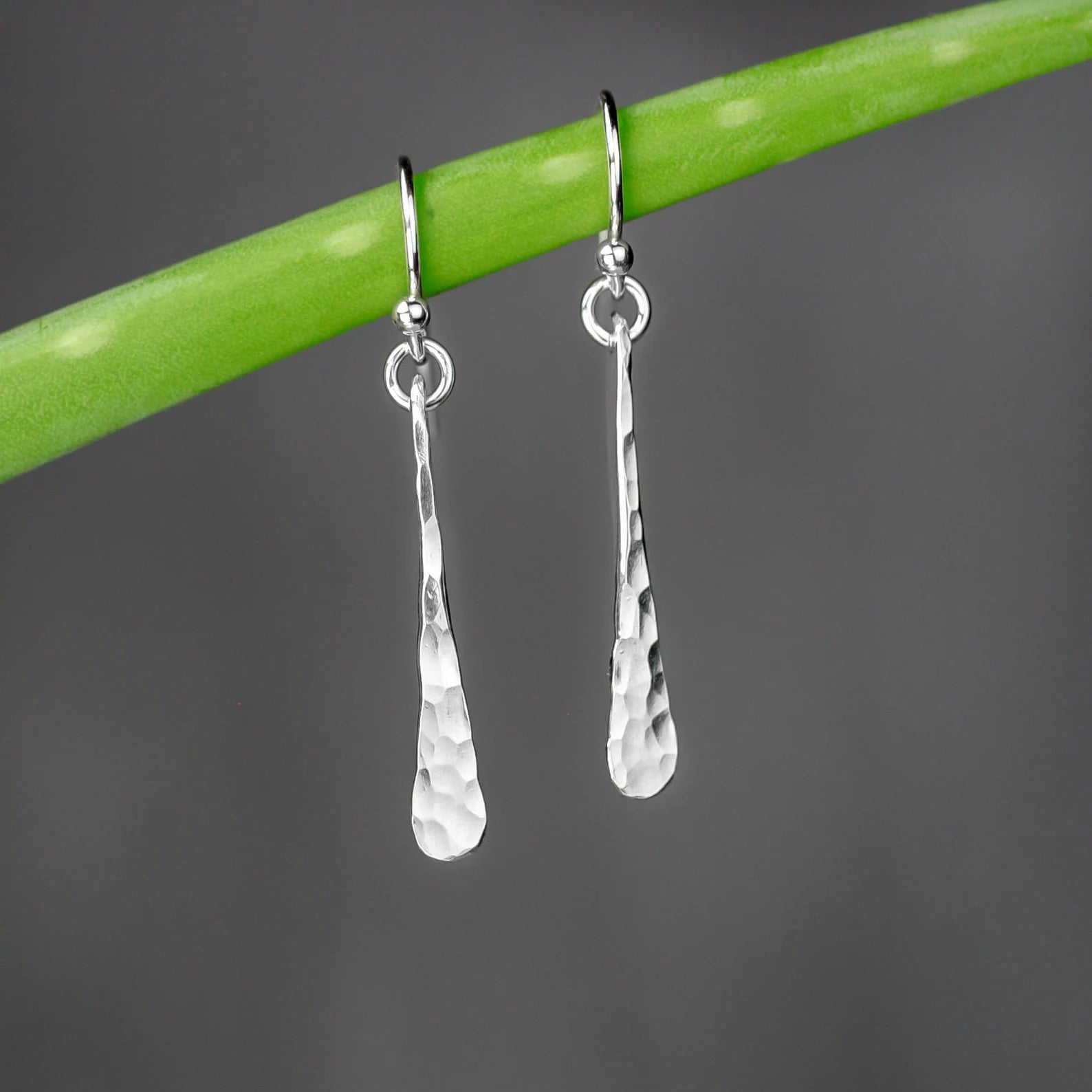 Sterling Silver Bar Earrings, Handmade Jewelry, Nickel Free Dangle Drop Earrings