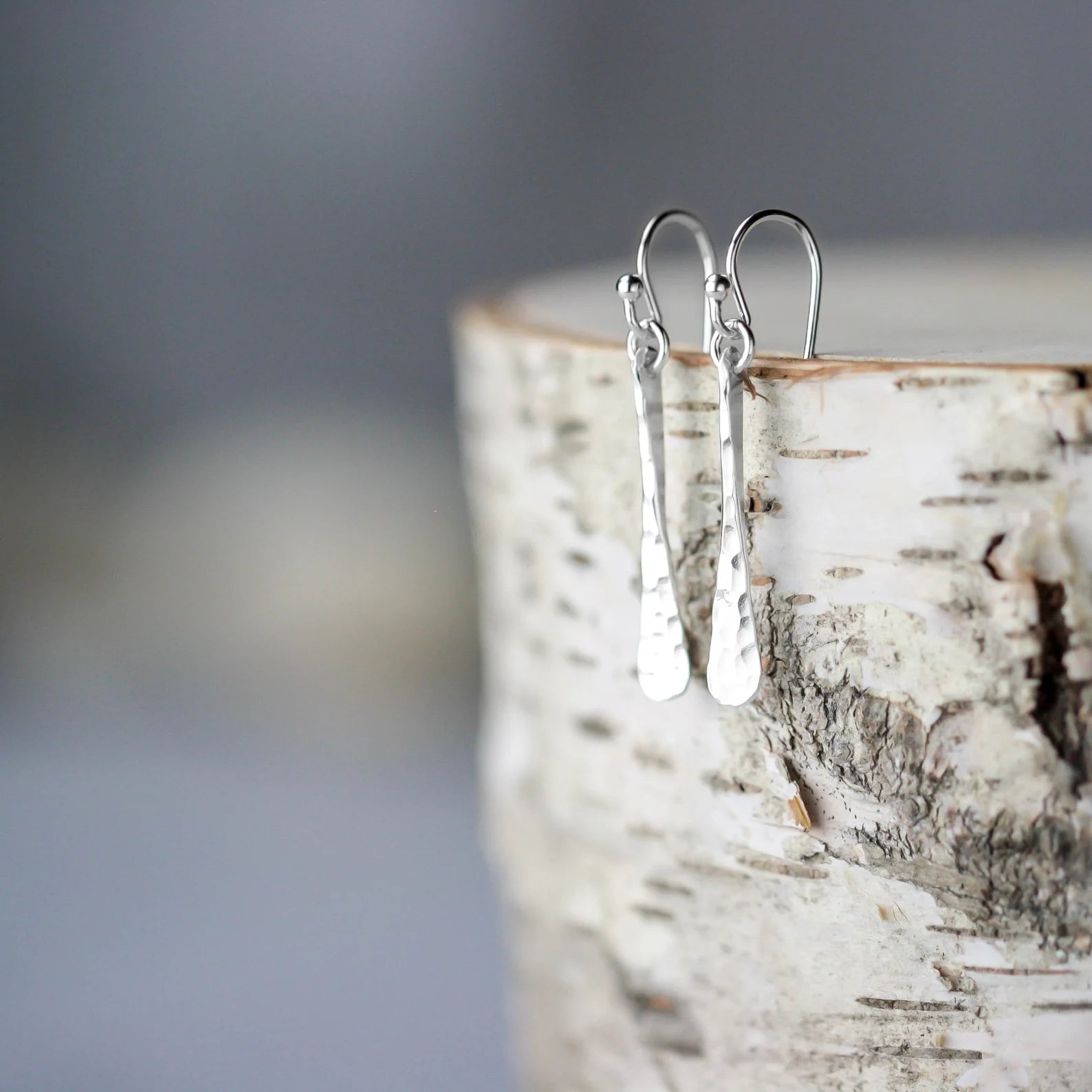 Sterling Silver Bar Earrings, Handmade Jewelry, Nickel Free Dangle Drop Earrings